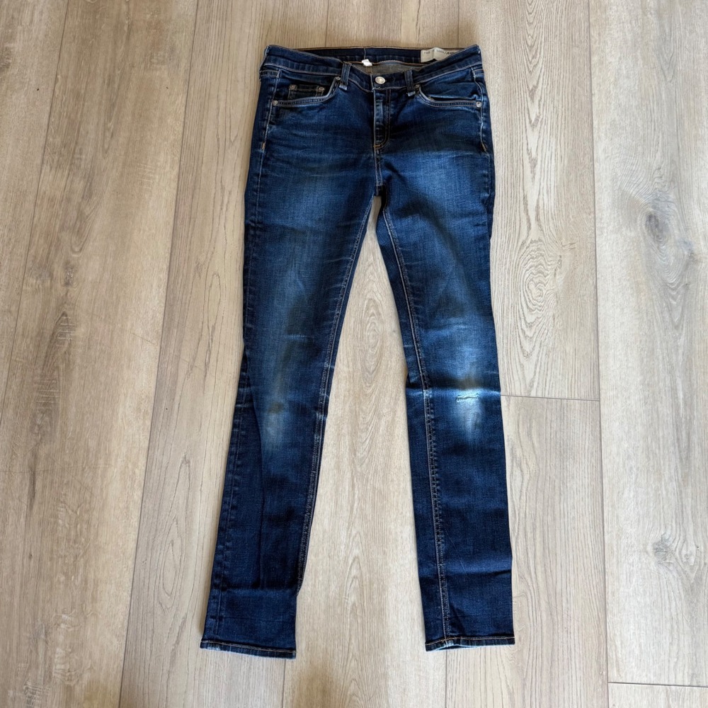 Rag & Bone JEAN Skinny Jeans Dark Wash Indigo Minimalist Made in USA Women's 29